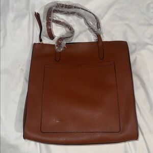 Banana Republic Elegant Brown Leather Tote Bag